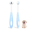Ultra Soft Nano Bristles Dog Toothbrush Pet Dental Care Kit 3 Sided Design For Easy Teeth Cleaning Suitable For All Dogs,for Your Pet's Sensitive Teeth And Gums